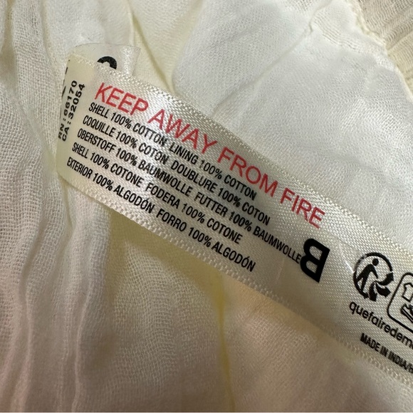 Free People Beach Shorts Embroidered Lace Drawstring Ivory Oversized Short Small - Picture 8 of 12